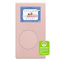 Twinkle Stars Breathable Baby Bed Crib Mattress and Toddler Mattress with Removable/Machine Washable Cover - GREENGUARD Gold – Waterproof - Sustainably Sourced Core Fiber Core, Pink