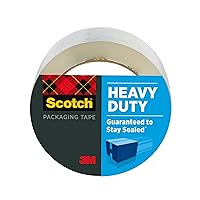 Scotch Heavy Duty Shipping Packing Tape, Clear, Shipping and Packaging Supplies, 1.88 in. x 54.6 yd., 1 Tape Roll