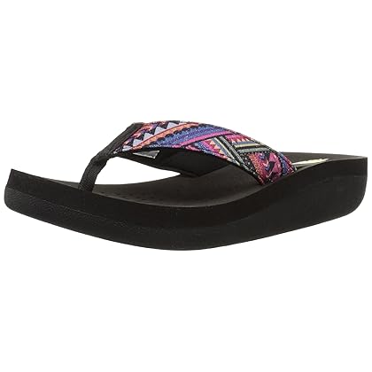 Volatile Women's Bogota Flat Sandal, Black/Multi, 10 M US