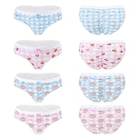 Littleforbig Women's Ladies Soft Cotton Underwear Comfortable Hipster Briefs Babydoll Baby Bear 4 Pack Panties Set