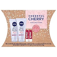 NIVEA Cheerful Cherry Gift Set, Hand Cream Lip Balm, Hand Cream and Lip Balm Gift Box