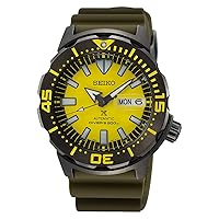 Seiko Prospex Monster Diver's 200m Automatic Gray Plated Case Yellow Dial Watch SRPF35K1