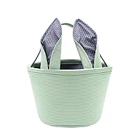 Easter Baskets Easter Bunny Ears Bags - Easter Egg Bunny Bucket for Kids (Green)