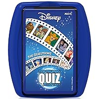 Top Trumps Disney Classic Quiz Game, 500 questions to test your knowledge and memory on Frozen, Bambi, Encanto and Ralph breaks the Internet, educational gift for ages 6 plus