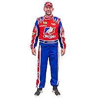 Cal Naughton Driver Deluxe Firesuit Jumpsuit and Hat Halloween Costume Cosplay
