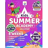 Kids Summer Academy by ArgoPrep - Grades 9-10: 8 Weeks of Math, Reading, Writing, Logic, Fitness | Online Access Included | Prevent Summer Learning Loss