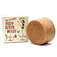 Exfoliating Body Scrub Bar for Hydrated & Smooth Skin, Sugar & Coffee Body Scrub for Women and Men, Natural Exfoliating bar, Sugar Scrub for Body, (Grapefruit and Ginger, 3.17 oz)