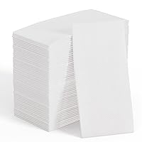 JOLLY CHEF 200 Pack Disposable Paper Napkins, Soft Bathroom Napkins for Guests, 2-Ply White Paper Hand Towels for Halloween, Wedding, Thanksgiving