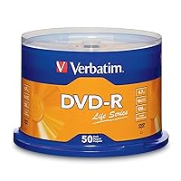 Verbatim® Life Series DVD-R Disc Spindle, Pack of 50