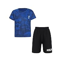 Activewear Short Set for Boy Youth Athletic Shorts with Mesh Shirt Soccer Jersey Uniform 2023 Breathable Tracksuit