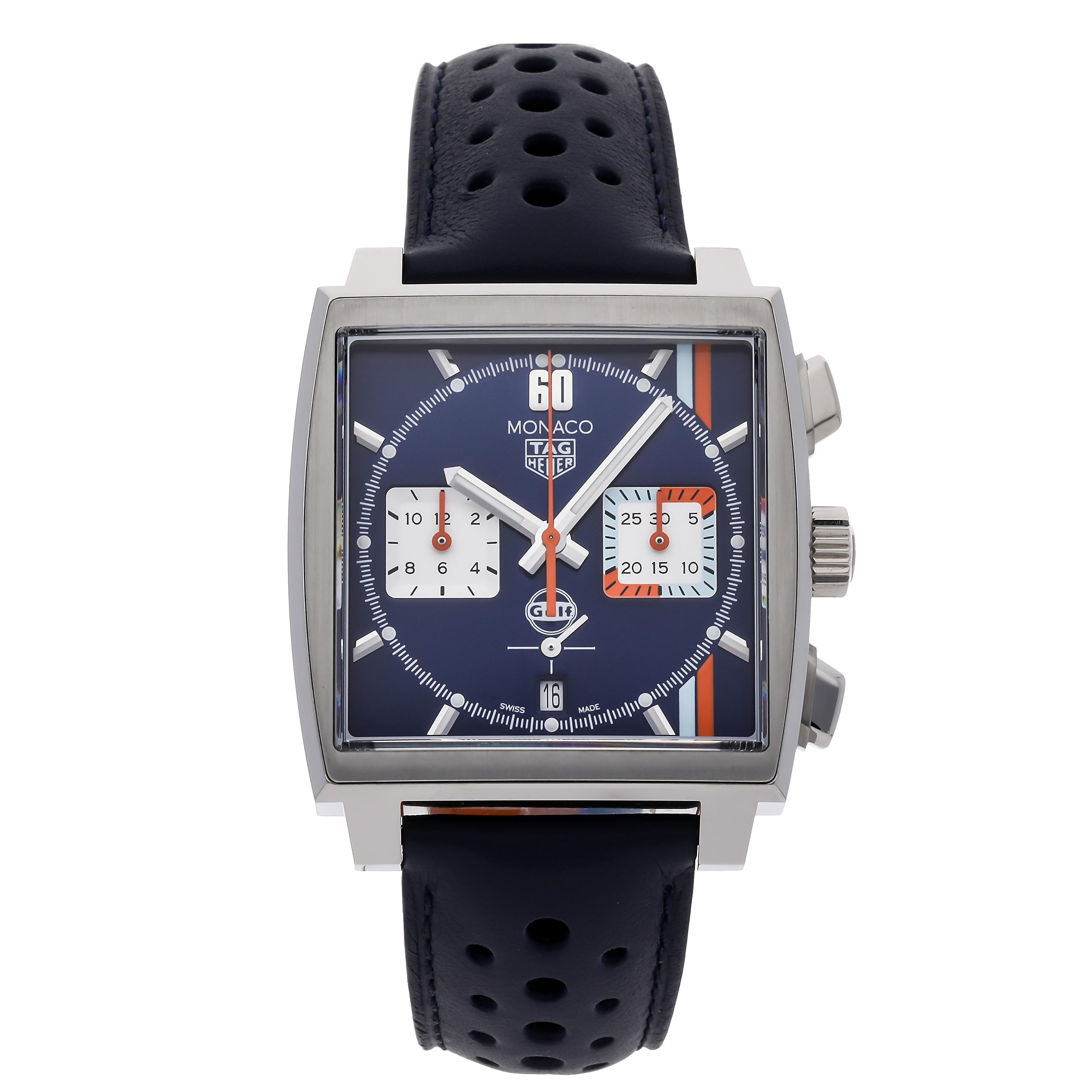 TAG Heuer Monaco X Gulf Chronograph Automatic Blue Dial Men's Watch CBL2115.FC6494