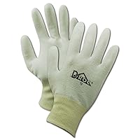 D-ROC PF540 Polyethylene/Polyester Glove, Polyurethane Palm Coating, Knit Wrist Cuff, 9.5