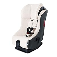 Clek Fllo Convertible Car Seat Featuring Adjustable Headrest, Compact Design, EACT Safety System, and Flame-Retardant Free (Marshmallow)