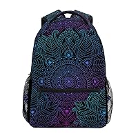 ALAZA Art Arabesque Mandala Boho Ethnic Bohemian Large Backpack Personalized Laptop iPad Tablet Travel School Bag with Multiple Pockets