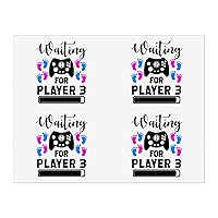 Waiting for Player Three Funny Maternity Shirt Sticker Sheets 11
