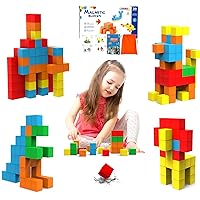 Magnetic Blocks for Toddler Toys, STEM Preschool Learning Sensory Montessori Outdoor Travel Toys Gifts for 3 4 5 6 Year Old Kids Boys Girls (28 PCS)