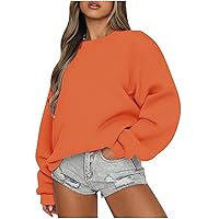 Women's Long Sleeve Sweatshirts Casual Crewneck Y2K Baggy Pullover Tops Loose Fit Trendy Aesthetic Shirts 2023