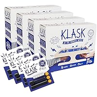 KLASK Tournament Bundle (4X KLASK: The Magnetic Award-Winning Party Game of Skill That’s Half Foosball, Half Air Hockey + 4X KLASK Spare Parts 2.0)