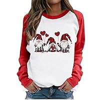 Womens Sweatshirt Valentines Day Gifts Heart Patterned Mock Neck Sweatshirts Athletic Date Shirts for Women