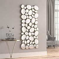 Modern Large Accent Mirror - Gold Decorative Mirror 23×51 Inch Metal Framed Wall Mounted Mirror for Entryway Living Room