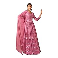 Indian/Pakistani Ready To Wear Wedding Wear Partywear Georgette Sharara Style Salwar Kameez Suit For Women