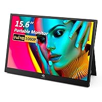 Portable Monitor for Laptop, Z-Edge 15.6 Inch USB C Laptop Monitor, Full HD 1920x1080p IPS Screen Portable Gaming Monitor 178° Full View, Plug-n-Play for Laptop PC Mobile PS4 Xbox One Switch