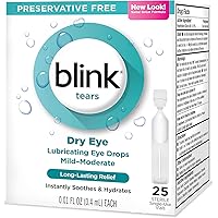 blink Tears Lubricating Eye Drops Mild-Moderate Dry Eye 25 Each,0.01 Fl Oz (Pack of 25)