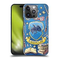 Head Case Designs Officially Licensed Harry Potter Ravenclaw Pattern Deathly Hallows XIII Hard Back Case Compatible with Apple iPhone 14 Pro