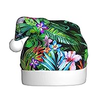 Colorful Spray Pattern Prtint Unisex Christmas Hats Unique Santa Hat Adults Xmas Hat For New Year Parties Supplies