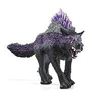 Schleich Eldrador Creatures Mythical Shadow Wolf Action Figure - Featuring Purple Coat and Translucent Back Crystals, Durable Toy for Boys and Girls, Gift for Kids Age 7+