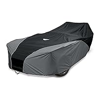 Waterproof Polaris Slingshot Full Cover - All-Weather, Water Proof with Windshield Liner, Sun Protection, Dust Proof, Classic Black/Charcoal Fit for All Models