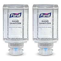 Purell Advanced Hand Sanitizer Gel ES1 Push-Style Hand Sanitizer Dispenser, 450 mL refill bottle (Pack of 2) – 4450-06-EC2PK