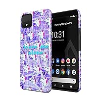 Compatible with Google Pixel 4 Case Trippy Pastel Unicorn Aesthetic Rainbow Holographic Iridescent Vaporwave Heavy Duty Shockproof Dual Layer Hard Shell+Silicone Protective Cover