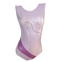 Purple Gymnastics Leotards for Girls and Adults Stretchy Gymnastics Tights for Children
