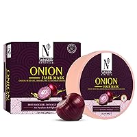 NUTRIGLOW Natural's Onion Hair Mask With Jojoba Oil & Keratin For Deep conditioning Frizz-free & Colors Treated Locks, Smooth Shiny Hair, 7.0 Oz