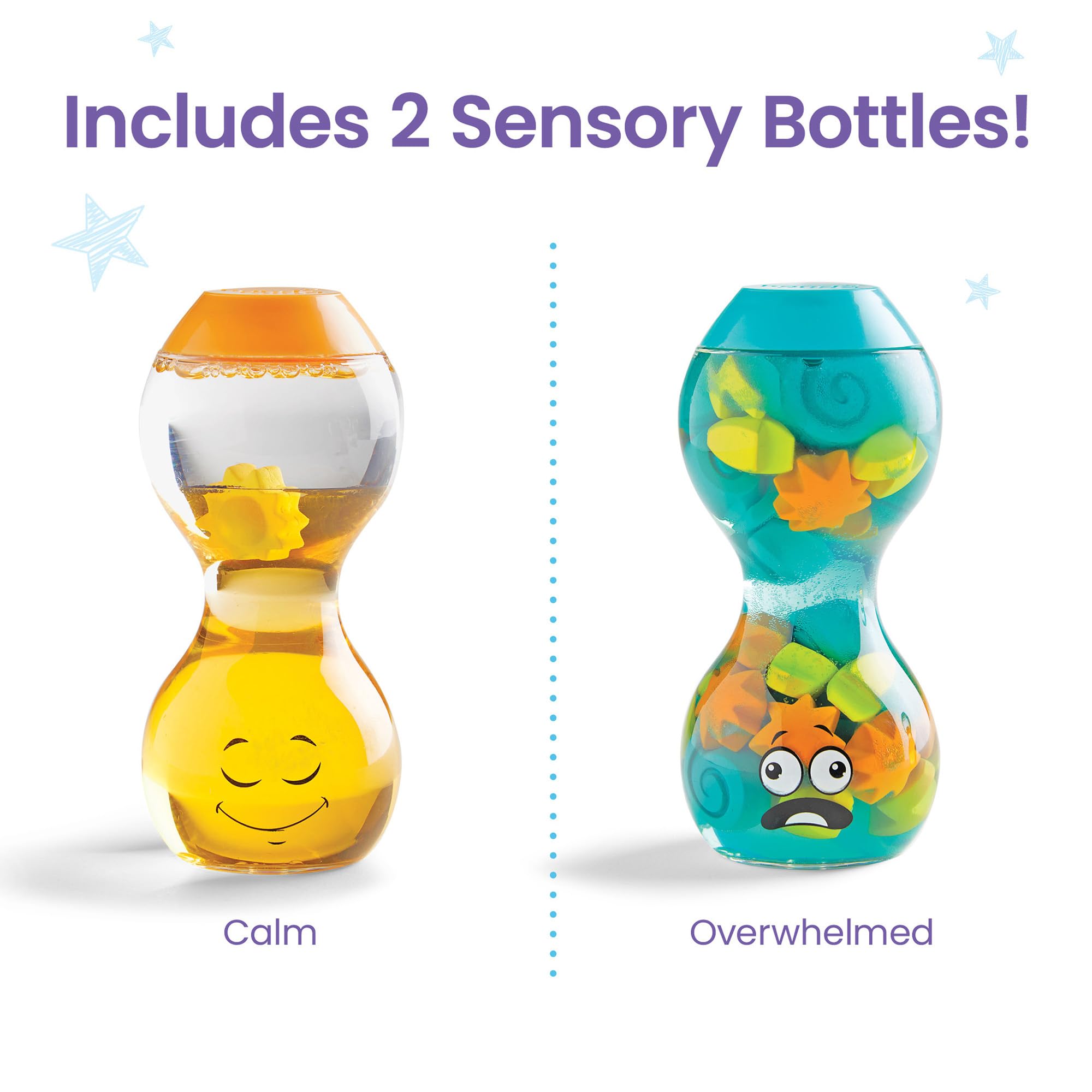 hand2mind Express Your Feelings Sensory Bottles- Opposite Emotions, Play Therapy Toys, Mindfulness for Kids, Quiet Fidget Toys, Calm Down Corner, Social Emotional Learning, Kids Easter Basket Stuffers