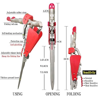 Mua CAIGAO Automatic Double Spring Fishing Rod Holder, Stainless Steel Rod  Stand, Adjustable Sensitivity & Folding Fish Pole Rack trên  Mỹ chính  hãng 2023