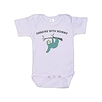 Baby Sloth Onesie/Hanging With Mommy/Unisex Newborn Outfit