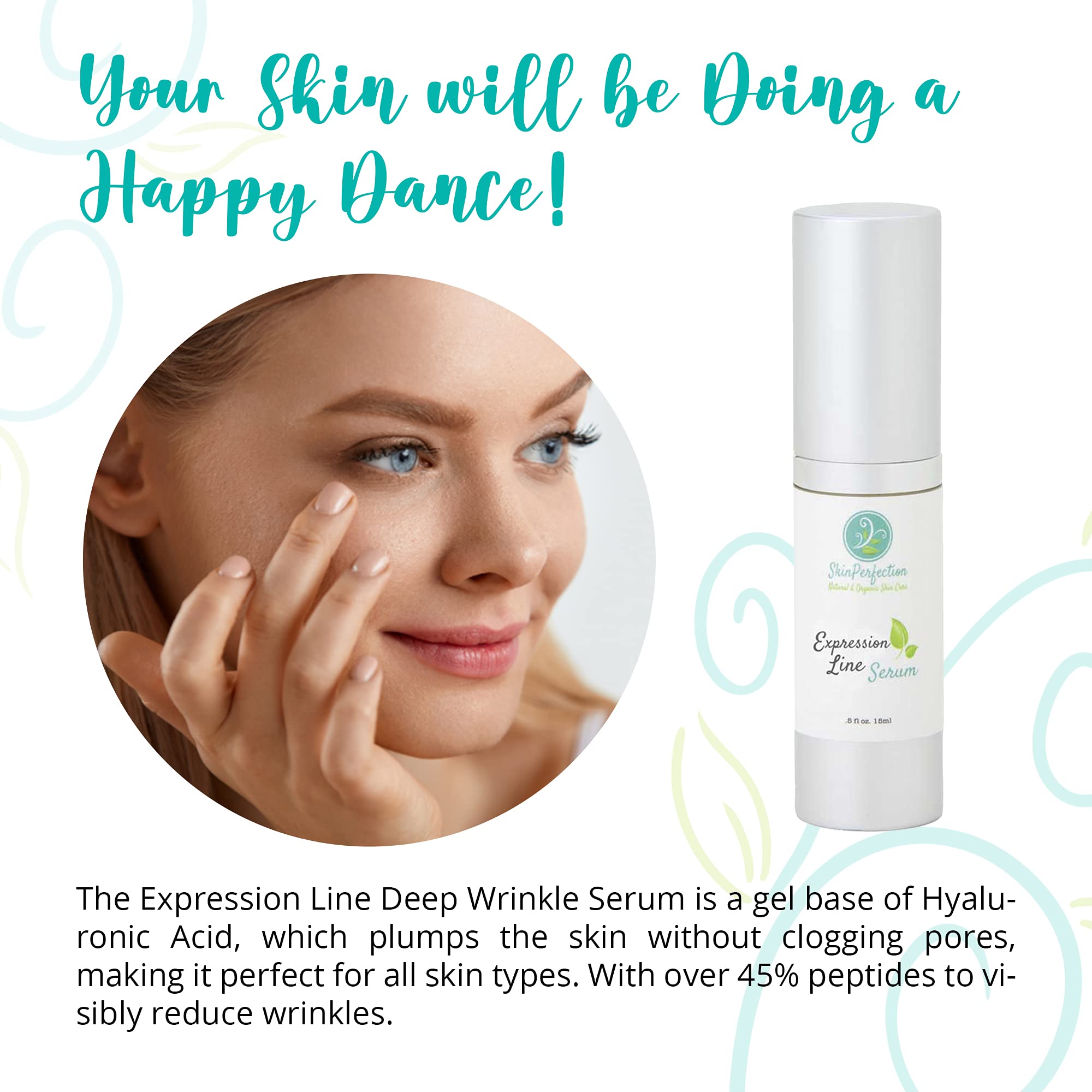 Expression Line Deep Wrinkle Anti-Aging Serum Syn-Ake Snap 8 Argireline Spin Trap Matrixyl Hyaluronic Acid Crow's Feet Forehead Marionette Vertical Lines Skin Perfection