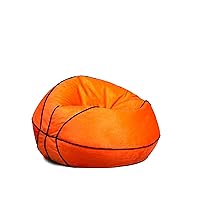 Big Joe Sports Ball Bean Bag Chair, Basketball Plush, Soft Polyester, 2.5 feet