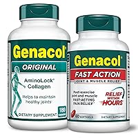 Genacol New Fast Action Plus Original Collagen Peptides Joint Supplements: Winning Combination for Fast-Action Pain Relief and Long-Lasting Joint Health Support. All Natural