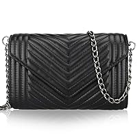 ER.Roulour Quilted Crossbody Bags for Women, Trendy Roomy Chain Purses  Leather Handbags with Flap Gold Hardware Shoulder Bag: Handbags