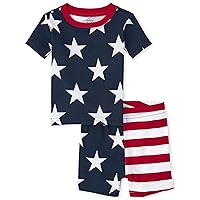 The Children's Place Baby PJ Toddler Sleeve Top and Shorts Pajama Set
