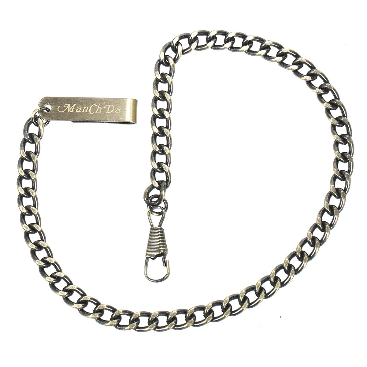 ManChDa Antique Stainless Steel Chain, for Pocket Watch Biker Punk Men Cool Trouser Wallet Chain