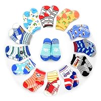 12 Pairs Anti-slip Socks Toddler Socks, Baby Socks Unisex 12-36 Months