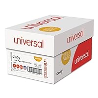 Universal UNV28230 20 lbs. Bond Weight 92 Bright 3-Hole 8.5 in. x 11 in. Copy Paper - White (500 Sheets/Ream, 10 Reams/Carton)