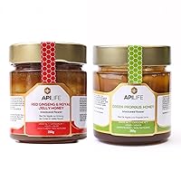 APILIFE - Boost & Protect Bundle HONEY | Green Propolis Honey (Cold & Flu Defense) & Korean Ginseng Honey (Energy & Stamina)