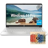 HP Newest 15.6'' Touchscreen Laptop, Anti-Glare HD Touch Display, Everyday Laptop for Business and Student, Intel 6-Cores Processor, 32GB RAM, 1TB SSD, Windows 11 Pro, Silver