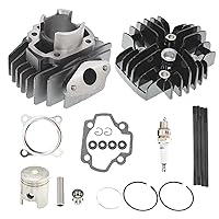 labwork 50cc Engine Piston Cylinder Head Top End Gasket Repair Kit Replacement for Yamaha PW50 QT50 1979-2017 4J2-11311-01-00