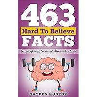 463 Hard to Believe Facts: Better Explained, Counterintuitive and Fun Trivia (Trivia and Quizzes) 463 Hard to Believe Facts: Better Explained, Counterintuitive and Fun Trivia (Trivia and Quizzes) Kindle Paperback Hardcover